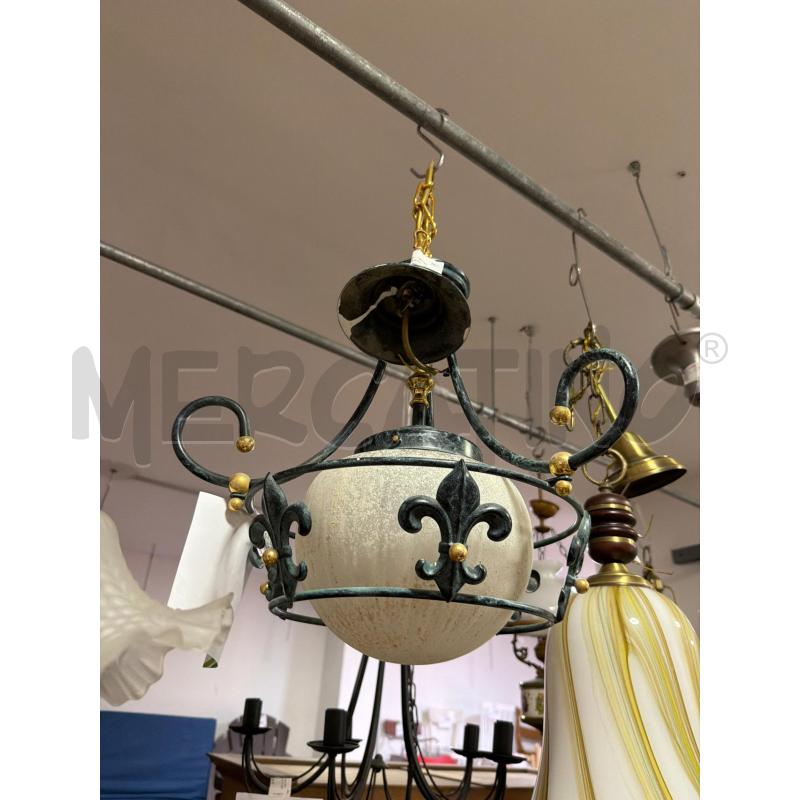 LAMPADARIO FERRO VERD ENERO CETRO BIANCO | Mercatino dell'Usato Montesilvano 1