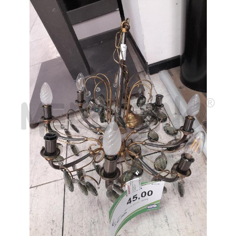 LAMPADARIO GOCCE FUME 8 BRACCIA | Mercatino dell'Usato Montesilvano 1