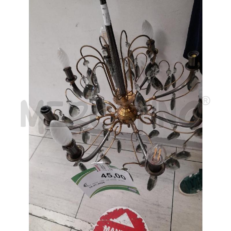 LAMPADARIO GOCCE FUME 8 BRACCIA | Mercatino dell'Usato Montesilvano 2