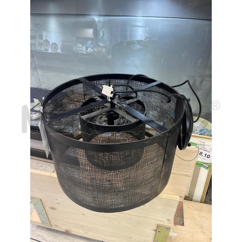 LAMPADARIO NERO FERRO DOPPIO TONDO | Mercatino dell'Usato Montesilvano 2