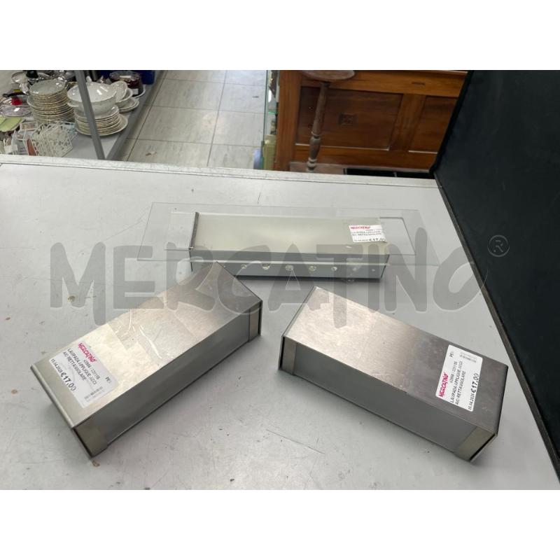 LAMPADA APPLIQUE ACCIAIO RETTANGOLARE | Mercatino dell'Usato Montesilvano 1