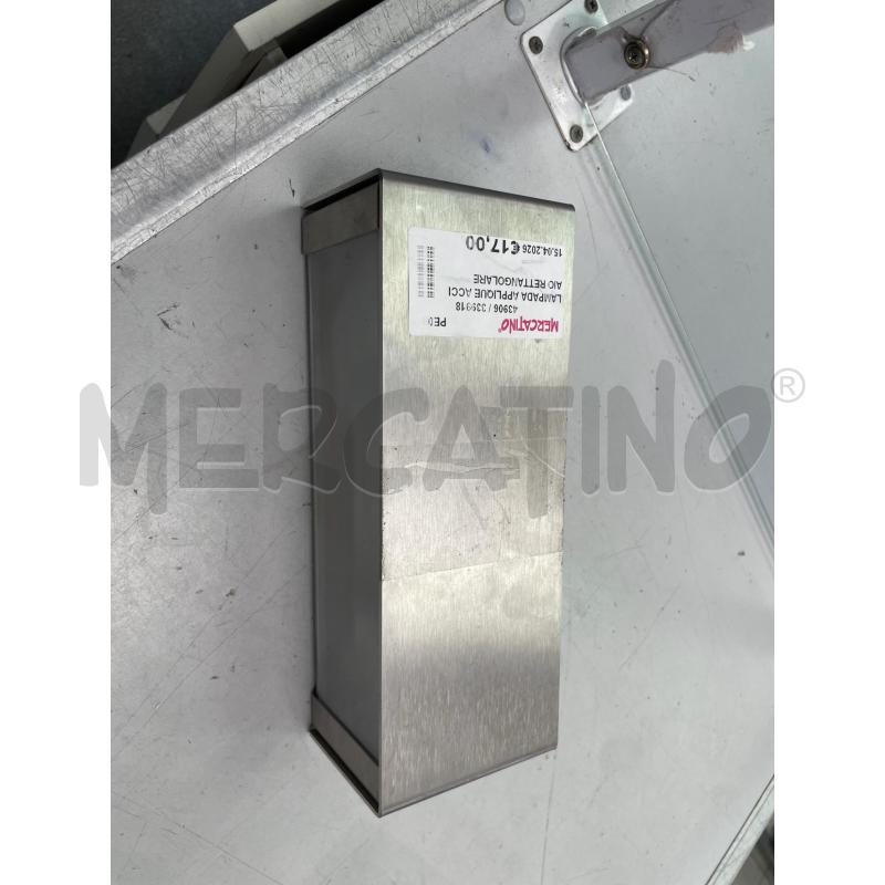 LAMPADA APPLIQUE ACCIAIO RETTANGOLARE | Mercatino dell'Usato Montesilvano 2