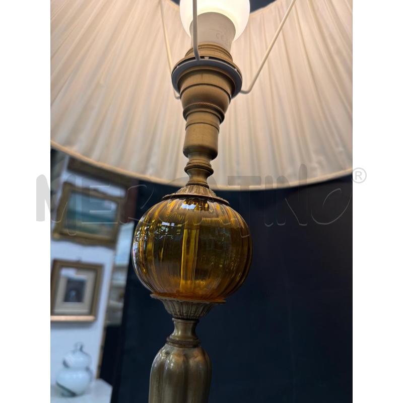 LAMPADA TAVOLO METALLO DORATTO VETRO H. 63 CM | Mercatino dell'Usato Montesilvano 2