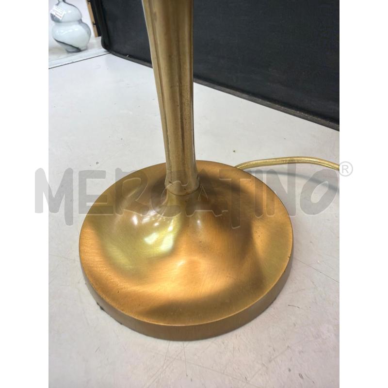 LAMPADA TAVOLO METALLO DORATTO VETRO H. 63 CM | Mercatino dell'Usato Montesilvano 4