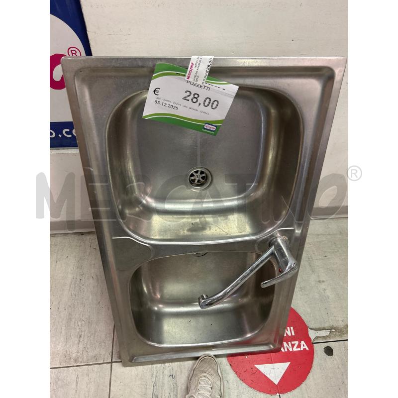 LAVELLO ACCIAIO 2 POZZETTI | Mercatino dell'Usato Montesilvano 1