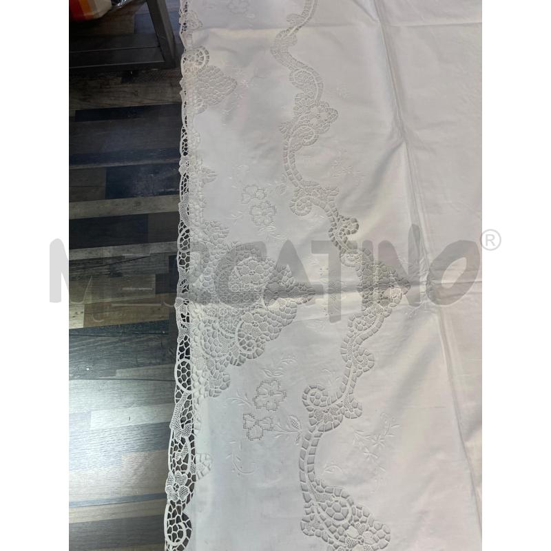 LENZUOLO MATRIMONIALE BIANCO INTAGLIATO + FEDERE  | Mercatino dell'Usato Montesilvano 2