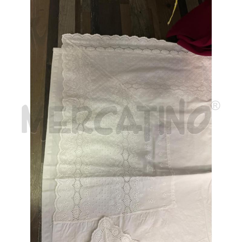 LENZUOLO MATRIMONIALE COMPLETO BIANCO PIZZO SAN GALLO | Mercatino dell'Usato Montesilvano 3