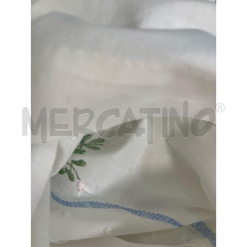 LENZUOLO MATRIMONIALE COPPIA BIANCA + FEDERE FIORELLINI CELESTI | Mercatino dell'Usato Montesilvano 4