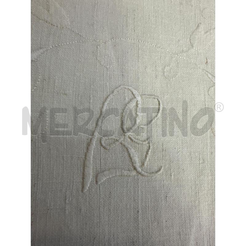 LENZUOLO MATRIMONIALE LINO RICAMATO + 2 FEDERE PICCOLE | Mercatino dell'Usato Montesilvano 4