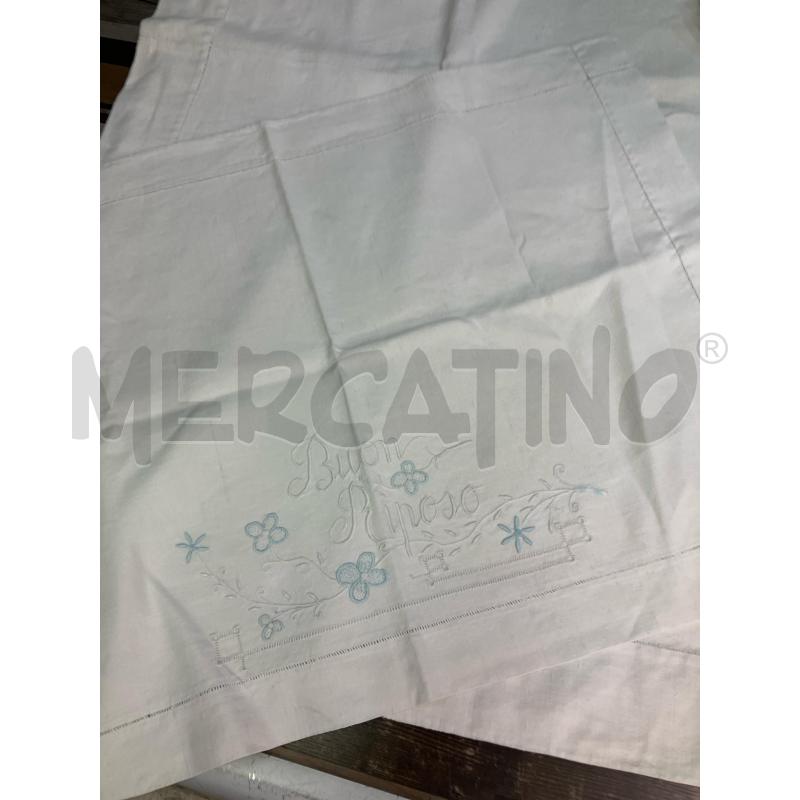 LENZUOLO MATRIMONIALE N 2 RICAMATO + FEDERE | Mercatino dell'Usato Montesilvano 2