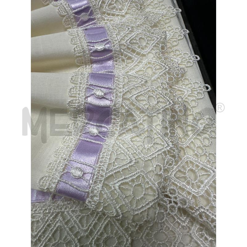 LENZUOLO MATRIMONIALE N 2 + FEDERE BEIGE LACCETTO LILLA | Mercatino dell'Usato Montesilvano 3