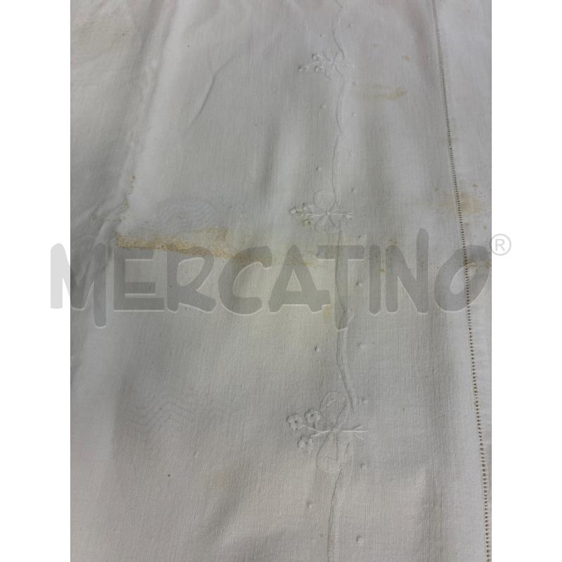 LENZUOLO MATRIMONIALE RICAMATO TESSUTO VECCHIO | Mercatino dell'Usato Montesilvano 2