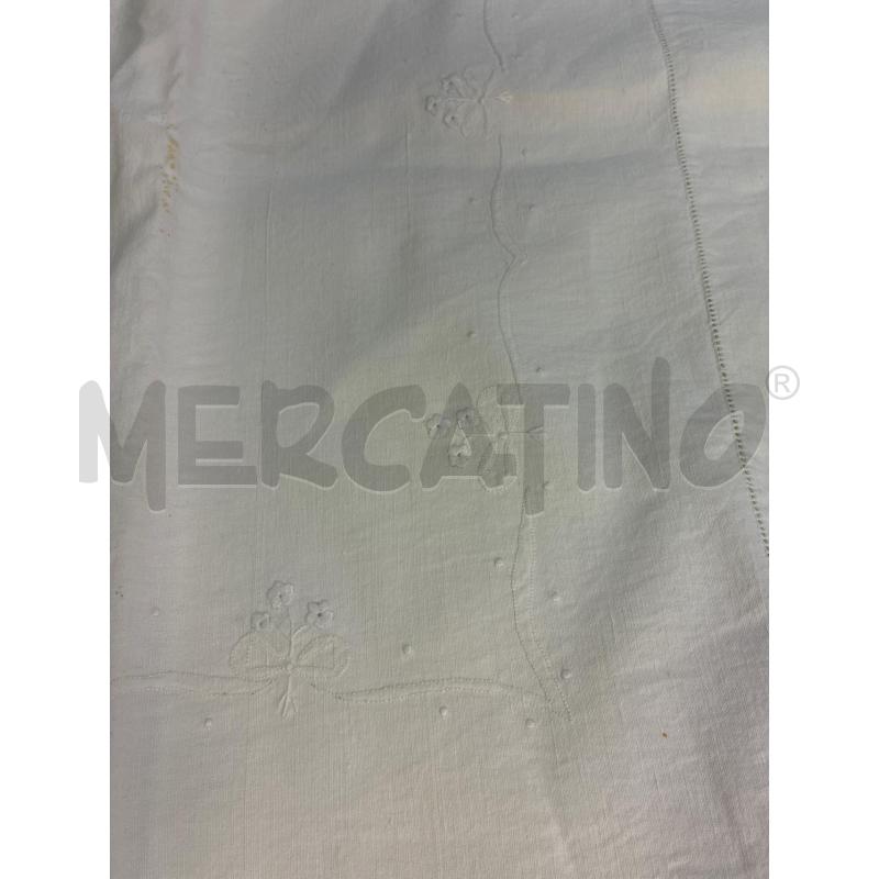 LENZUOLO MATRIMONIALE RICAMATO TESSUTO VECCHIO | Mercatino dell'Usato Montesilvano 3