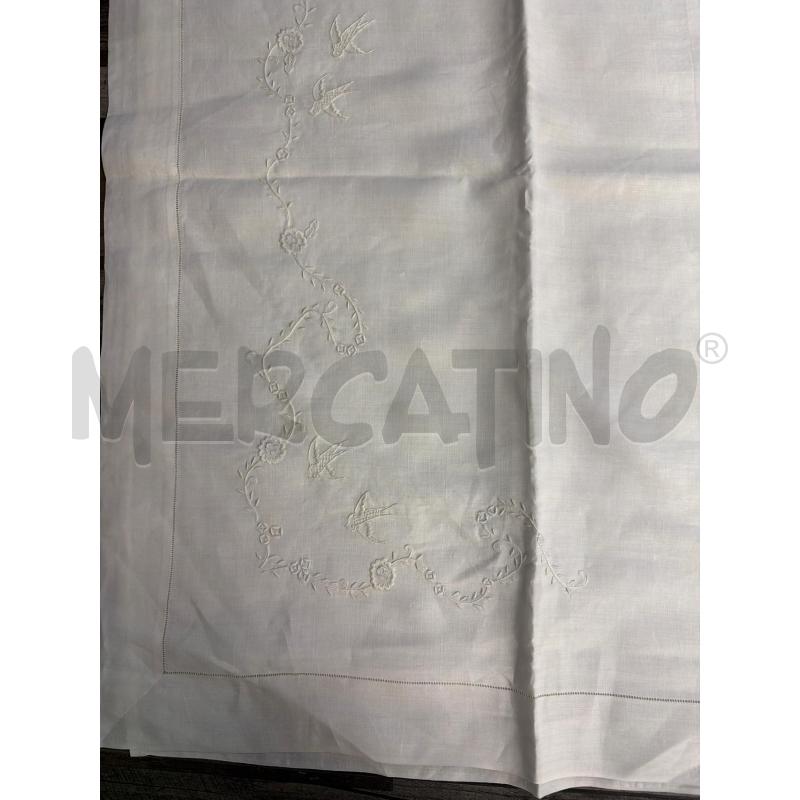 LENZUOLO MATRIMONIALE RICAMATO+ FEDERE PURO LINO | Mercatino dell'Usato Montesilvano 1
