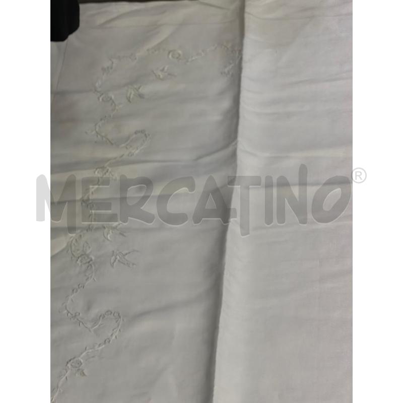 LENZUOLO MATRIMONIALE RICAMATO+ FEDERE PURO LINO | Mercatino dell'Usato Montesilvano 4