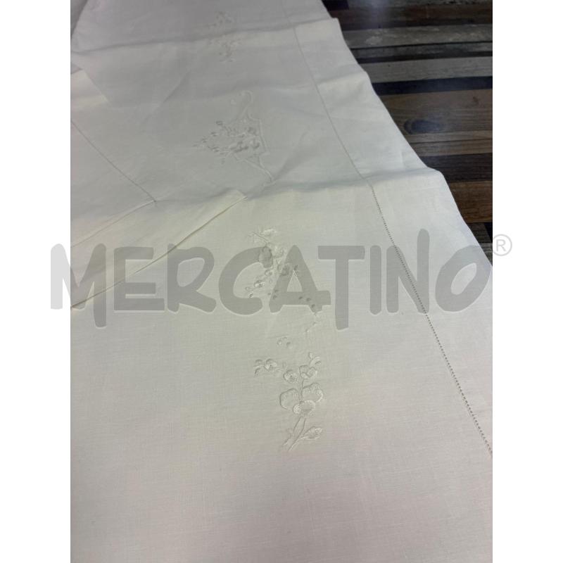 LENZUOLO MATRIMONIALE +2 FEDERE RICAMATO | Mercatino dell'Usato Montesilvano 4