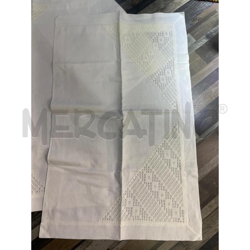 LENZUOLO MATRIMONIALE + 2 FEDERE APPLICA UNCINETTO | Mercatino dell'Usato Montesilvano 2