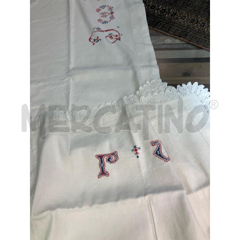 LENZUOLO MATRIMONIALE + 2 FEDERE INIZILAI | Mercatino dell'Usato Montesilvano 2