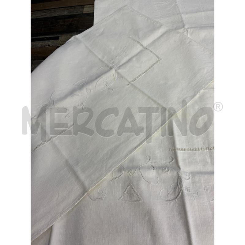 LENZUOLO MATRIMONIALE + 2 FEDERE RICAMATE  | Mercatino dell'Usato Montesilvano 2