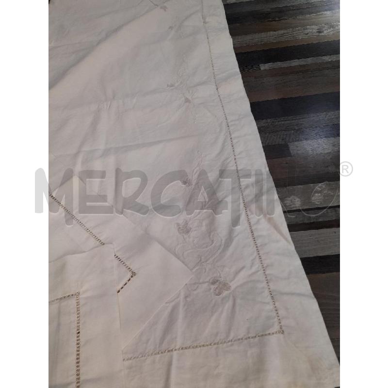LENZUOLO MATRIMONIALE + 2 FEDERE RICAMATO BIANCO | Mercatino dell'Usato Montesilvano 2