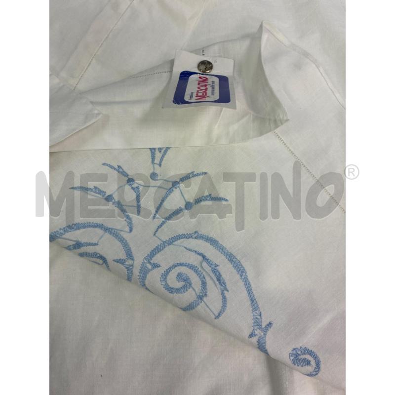 LENZUOLO MATRIMONIALE + 2 FEDERE RICAMATO BLU | Mercatino dell'Usato Montesilvano 3
