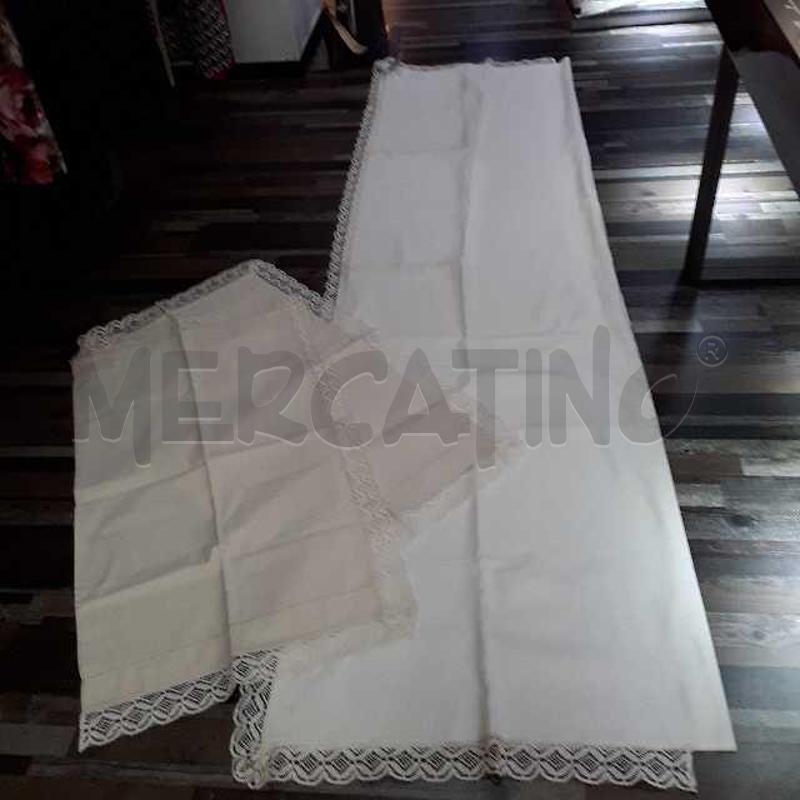 LENZUOLO MATRIMONIALE + 2 FEDERE + APPLICAZOINI ARROTONDATO | Mercatino dell'Usato Montesilvano 1