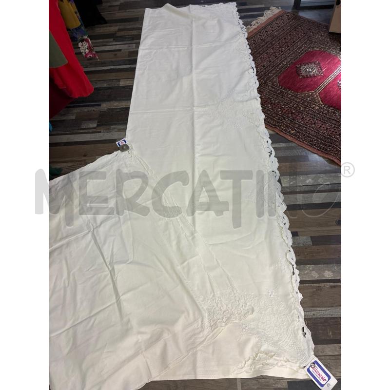 LENZUOLO MATRIMONIALE + 2 FEREDE BIANCO INTAGLIATO | Mercatino dell'Usato Montesilvano 1