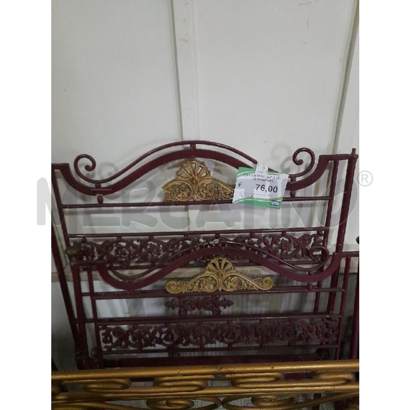 LETTO MATRIMONIALE FERRO ROSSO INIZIO 900 DA RESTAURARE | Mercatino dell'Usato Montesilvano 1