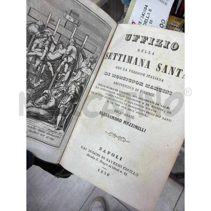 LIBRO UFFIZIO DELLA SETTIMAN SANTA 1850 | Mercatino dell'Usato Montesilvano 1
