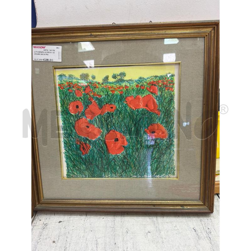 LITOGRAFIA A FIRMA AZZINARI 30X30 PIU' CORNICE | Mercatino dell'Usato Montesilvano 2