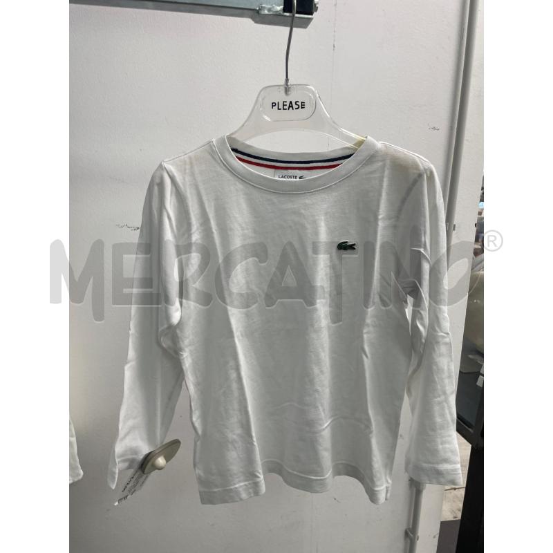 MAGLIA BAMBINO LACOSTE BIANCA MANICA LUNGA | Mercatino dell'Usato Montesilvano 1