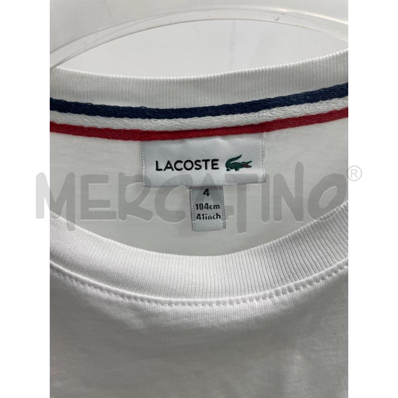 MAGLIA BAMBINO LACOSTE BIANCA MANICA LUNGA | Mercatino dell'Usato Montesilvano 2