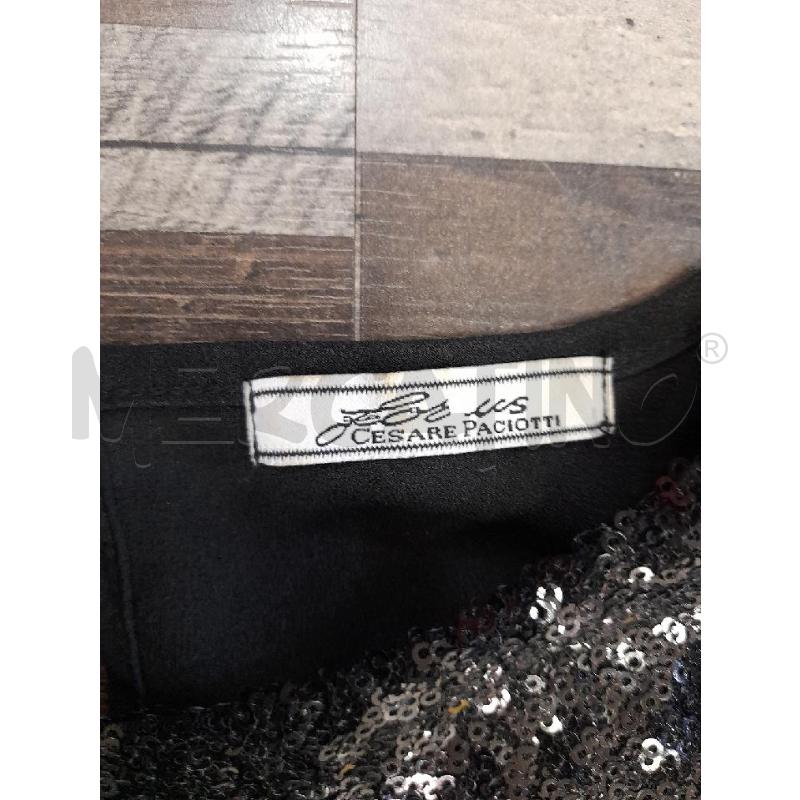MAGLIA DONNA/ BAMBINA CESARE PACIOTTI NERA PAILETTES  | Mercatino dell'Usato Montesilvano 2