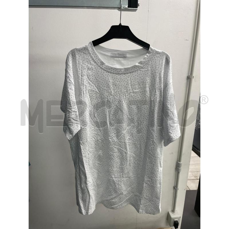MAGLIA DONNA ALBA FASHION BIANCA STRASS | Mercatino dell'Usato Montesilvano 1