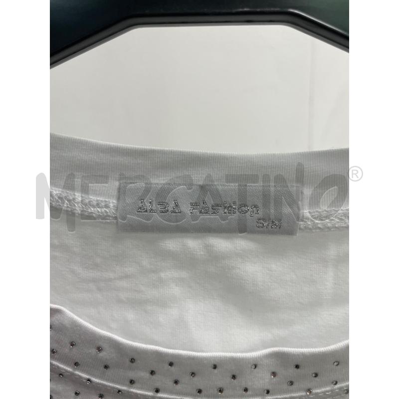 MAGLIA DONNA ALBA FASHION BIANCA STRASS | Mercatino dell'Usato Montesilvano 2