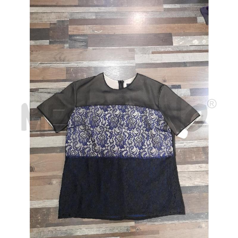 MAGLIA DONNA ALEXANDER MCQUEEN BLU PIZZO NERO  | Mercatino dell'Usato Montesilvano 1