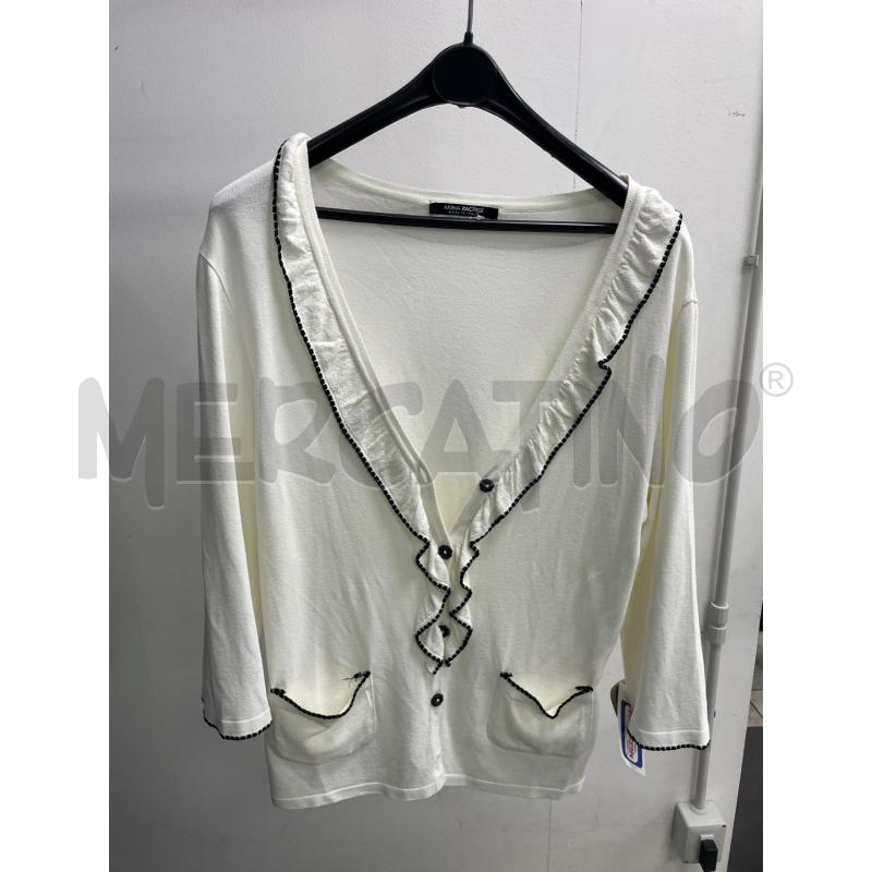 MAGLIA DONNA ANNA RACHELE BIANCA BORDINO NERO | Mercatino dell'Usato Montesilvano 1