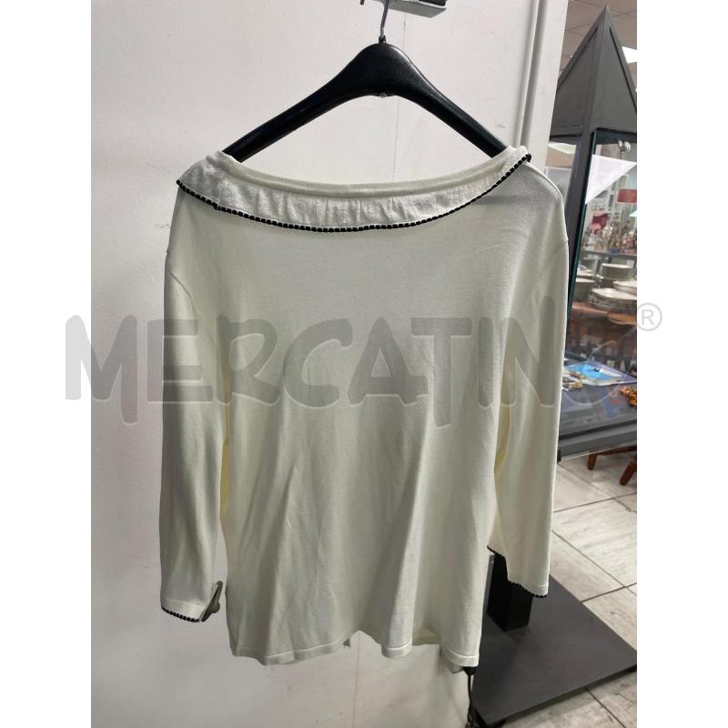 MAGLIA DONNA ANNA RACHELE BIANCA BORDINO NERO | Mercatino dell'Usato Montesilvano 3