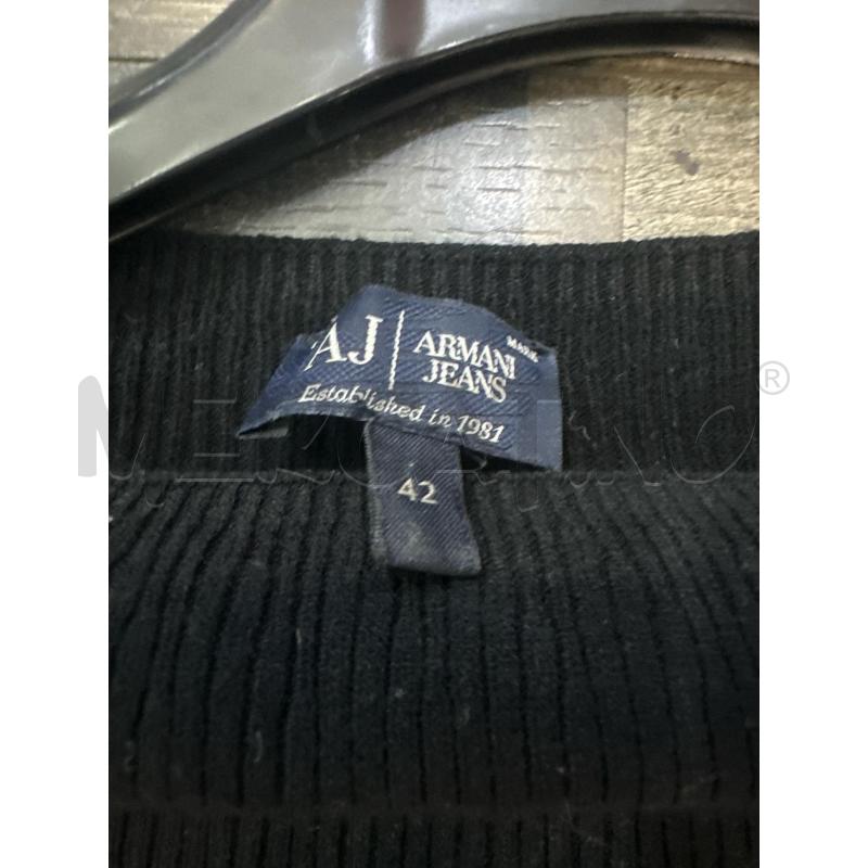 MAGLIA DONNA ARMANI JEANS GRIGIA COLLO NERO | Mercatino dell'Usato Montesilvano 3