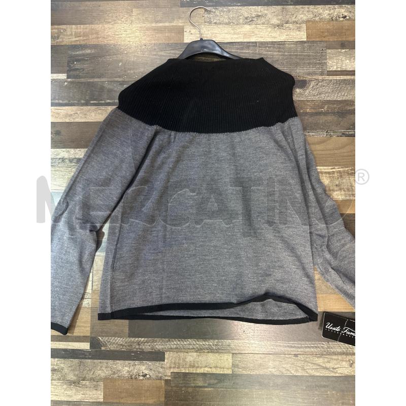 MAGLIA DONNA ARMANI JEANS GRIGIA COLLO NERO | Mercatino dell'Usato Montesilvano 4