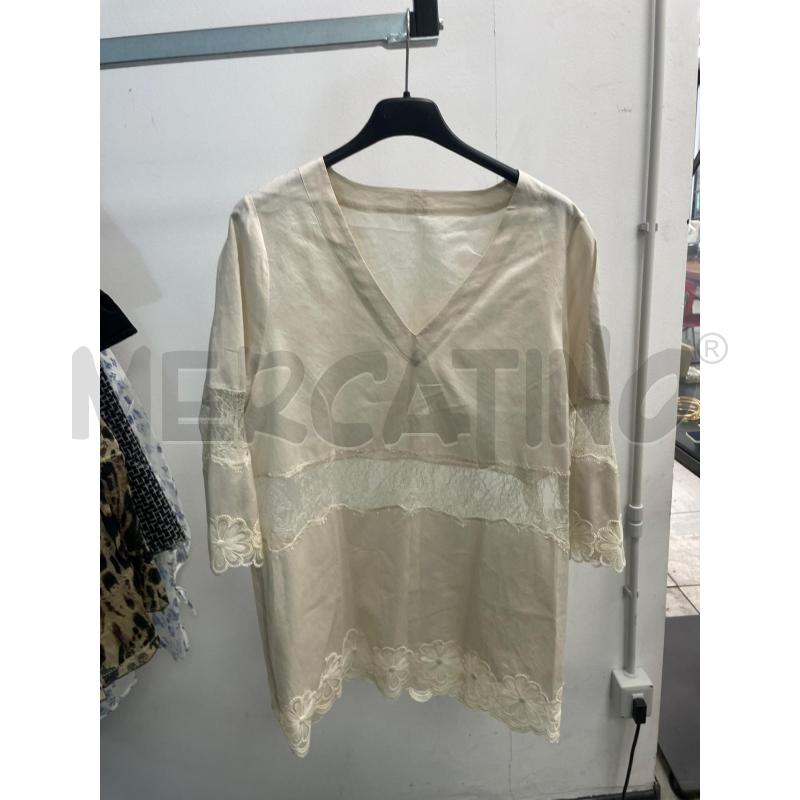 MAGLIA DONNA BEIGE PIZZI SMARCHIATA FATTA SU MISURA | Mercatino dell'Usato Montesilvano 1