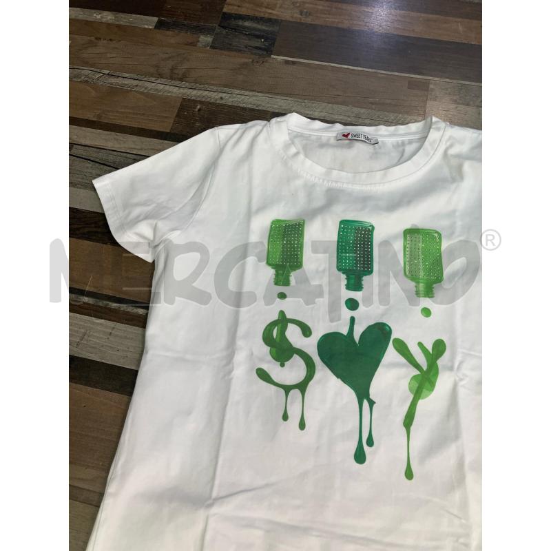 MAGLIA DONNA BIANCA VERDE SWETT YEARS  | Mercatino dell'Usato Montesilvano 2