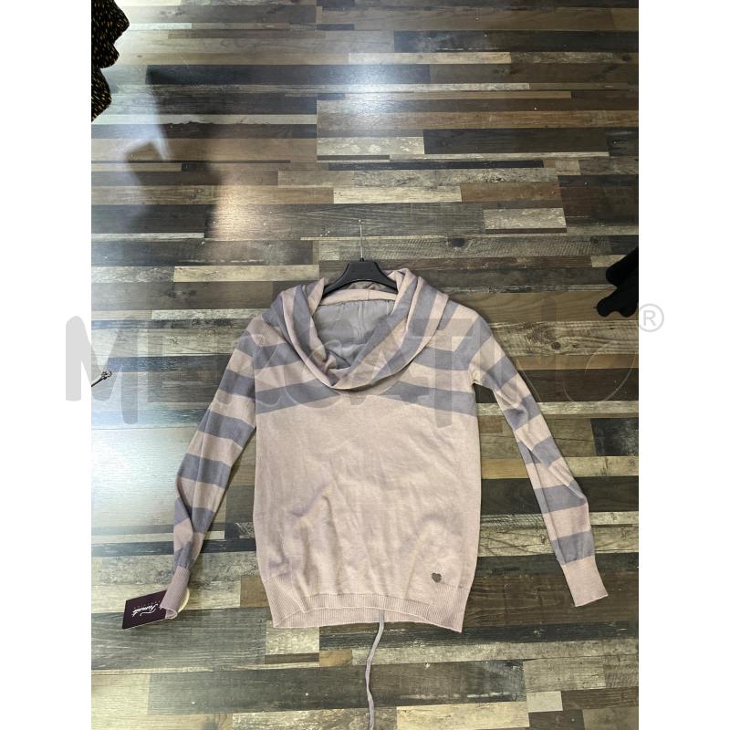 MAGLIA DONNA BLUE LES COPAINS BEIGE RIGHE GRIGIE | Mercatino dell'Usato Montesilvano 1