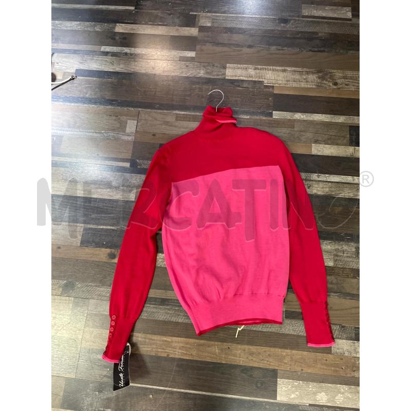 MAGLIA DONNA BLUE LES COPAINS COLLO ALTO ROSSO ROSA | Mercatino dell'Usato Montesilvano 2