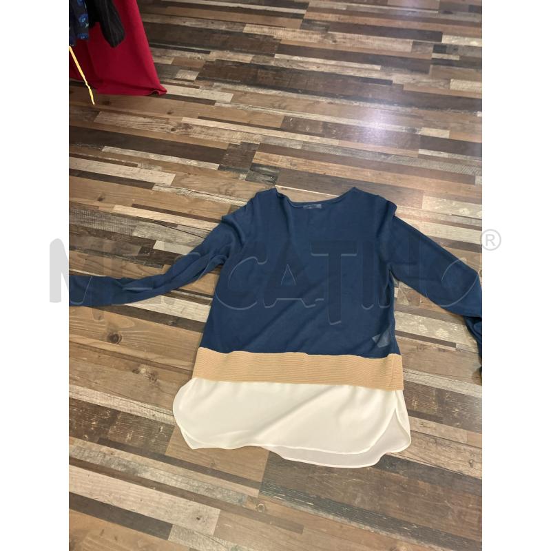 MAGLIA DONNA BLU BEIGE ELISA ANDRI | Mercatino dell'Usato Montesilvano 1