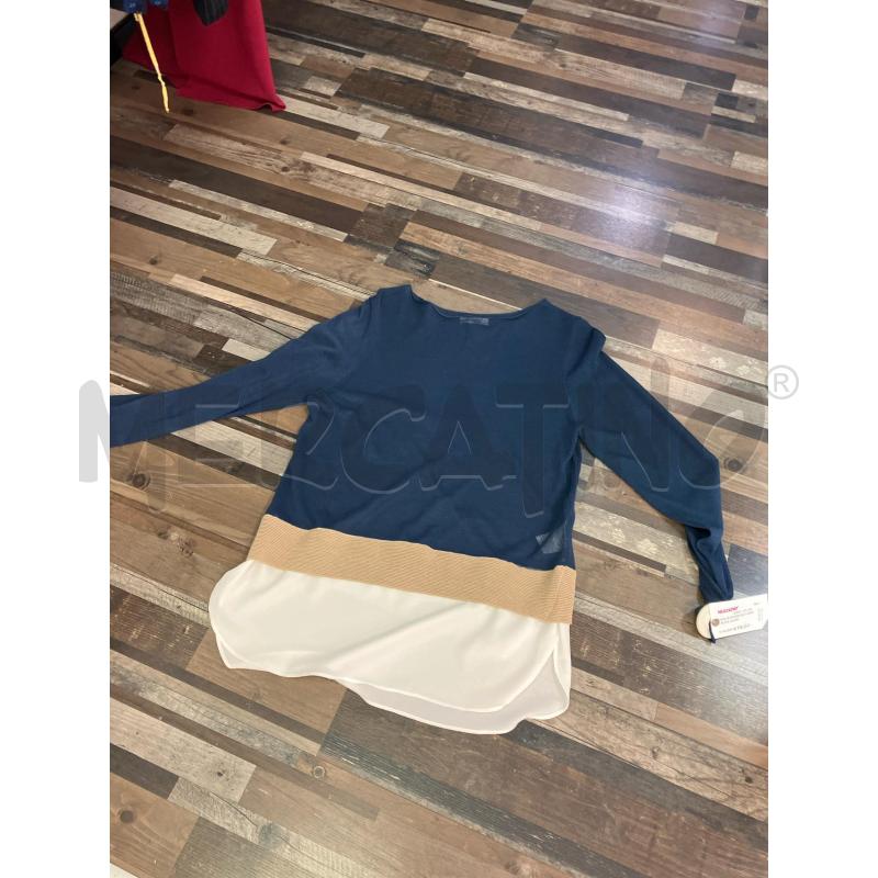 MAGLIA DONNA BLU BEIGE ELISA ANDRI | Mercatino dell'Usato Montesilvano 2