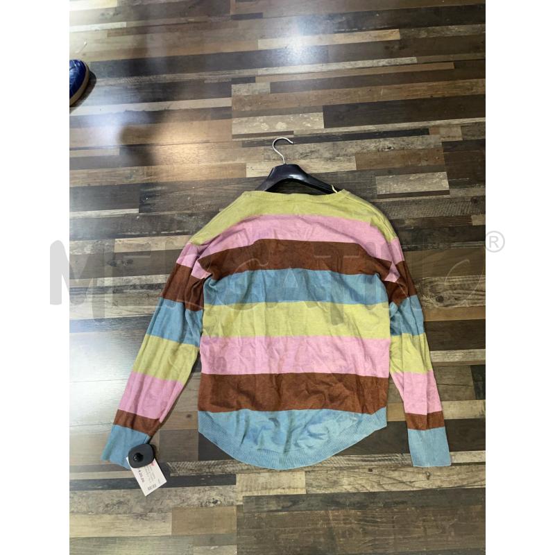 MAGLIA DONNA B YOUNG RIGHE COLORATE VIOLA MARRO VERDE | Mercatino dell'Usato Montesilvano 2
