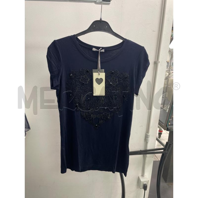 MAGLIA DONNA CANOTTA BLU /NERO LUCKYLU TG M | Mercatino dell'Usato Montesilvano 1