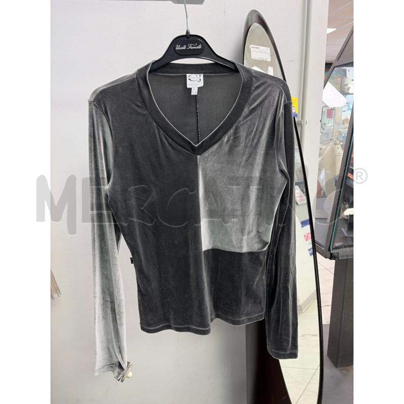 MAGLIA DONNA CAVALLI JEANS VELLUTO GRIGIA  | Mercatino dell'Usato Montesilvano 1