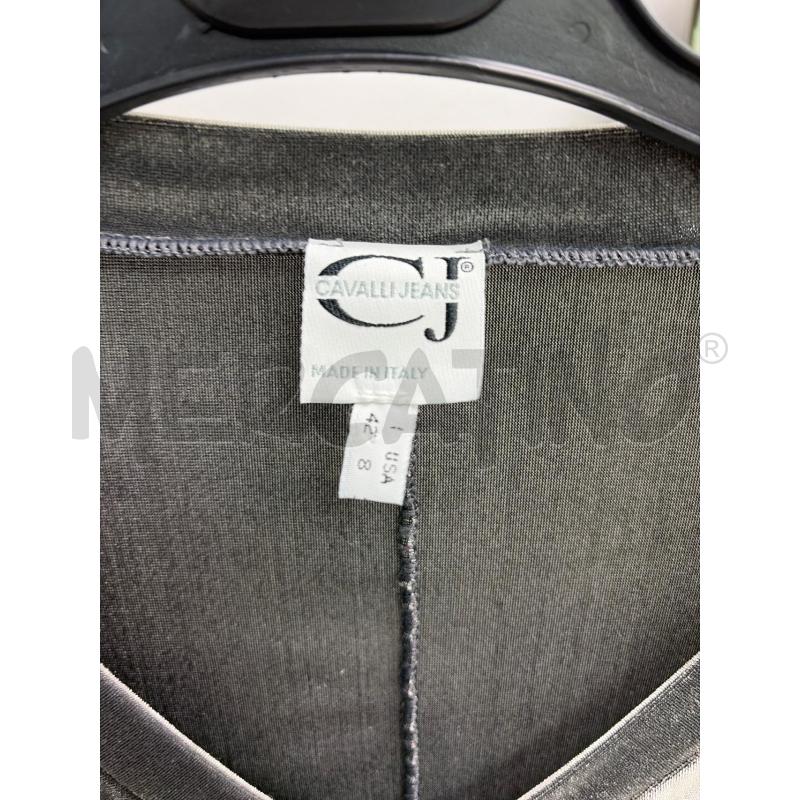 MAGLIA DONNA CAVALLI JEANS VELLUTO GRIGIA  | Mercatino dell'Usato Montesilvano 2